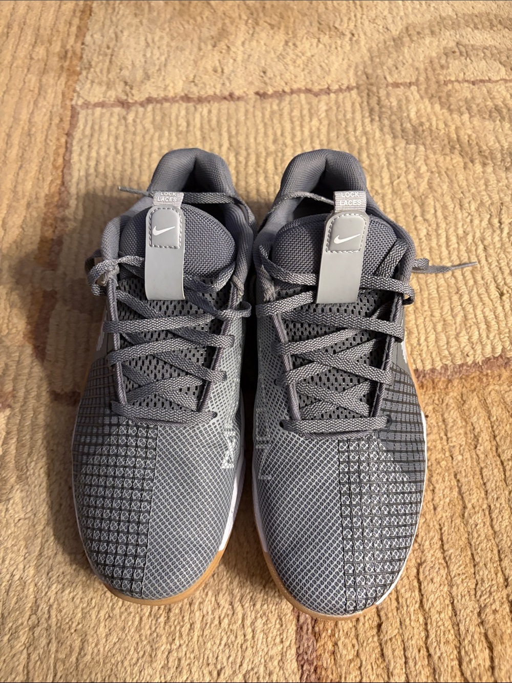 Nike Men’s Gray Mesh Athletic Sneakers